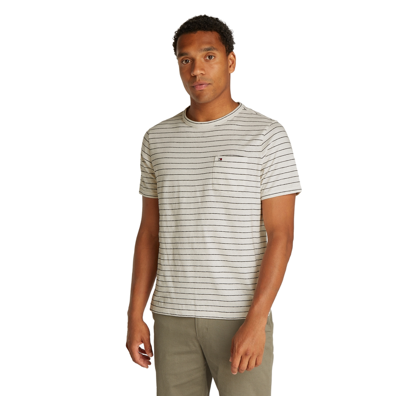 Tommy Hilfiger Heren T-shirt Mw0mw386380fa Wit