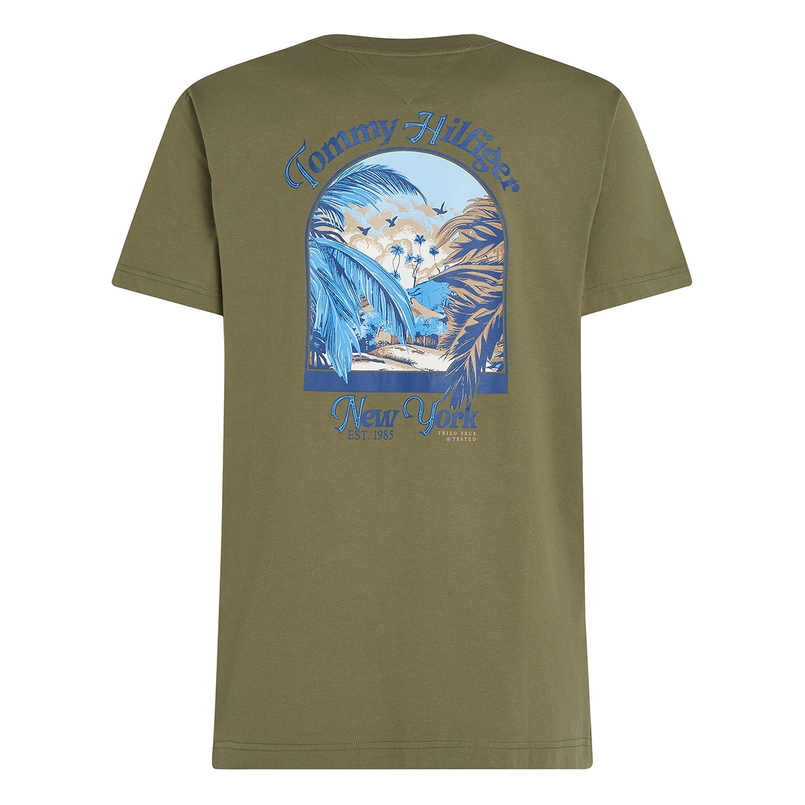Tommy Hilfiger Heren T-shirt Mw0mw38643pli Olijf