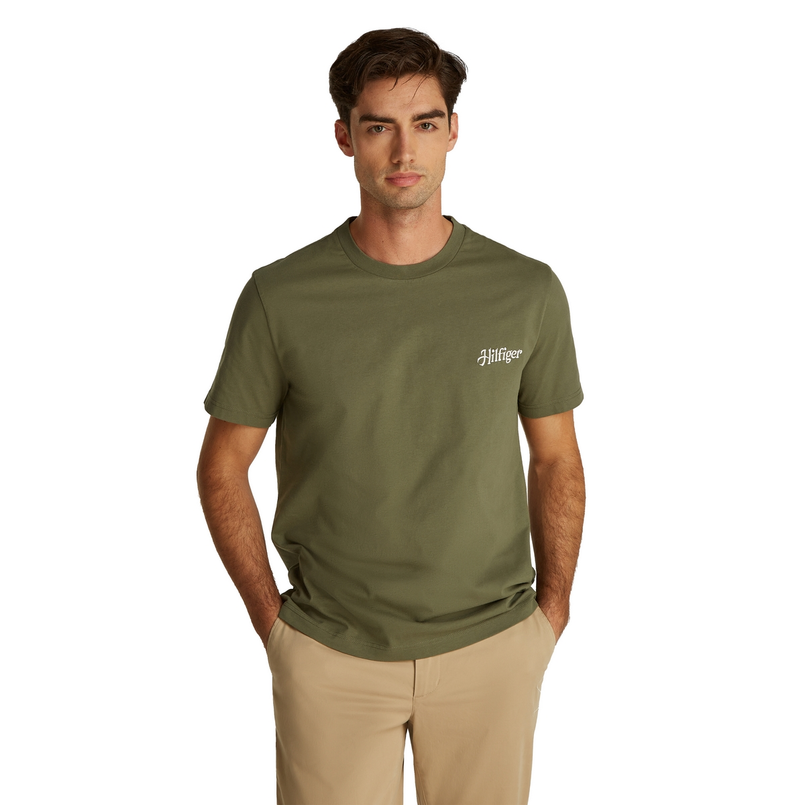 Tommy Hilfiger Heren T-shirt Mw0mw38643pli Olijf