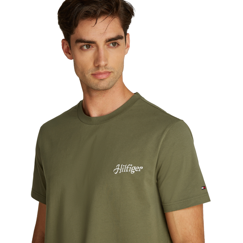 Tommy Hilfiger Heren T-shirt Mw0mw38643pli Olijf