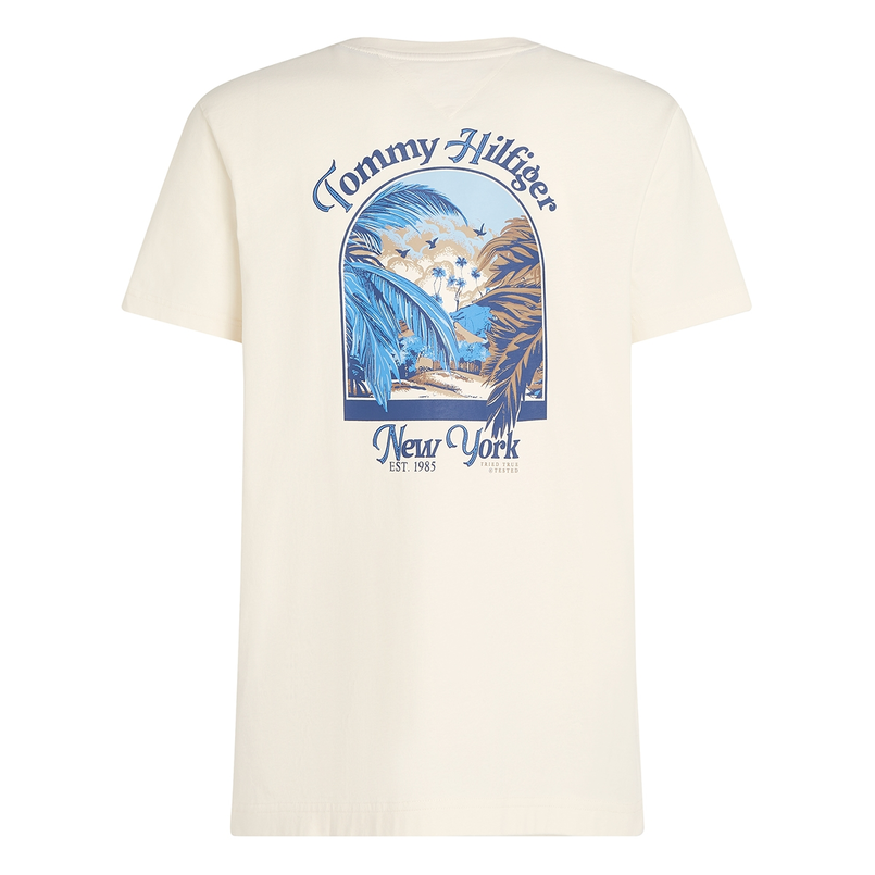 Tommy Hilfiger Heren T-shirt Mw0mw38643z00 OFF-WHITE