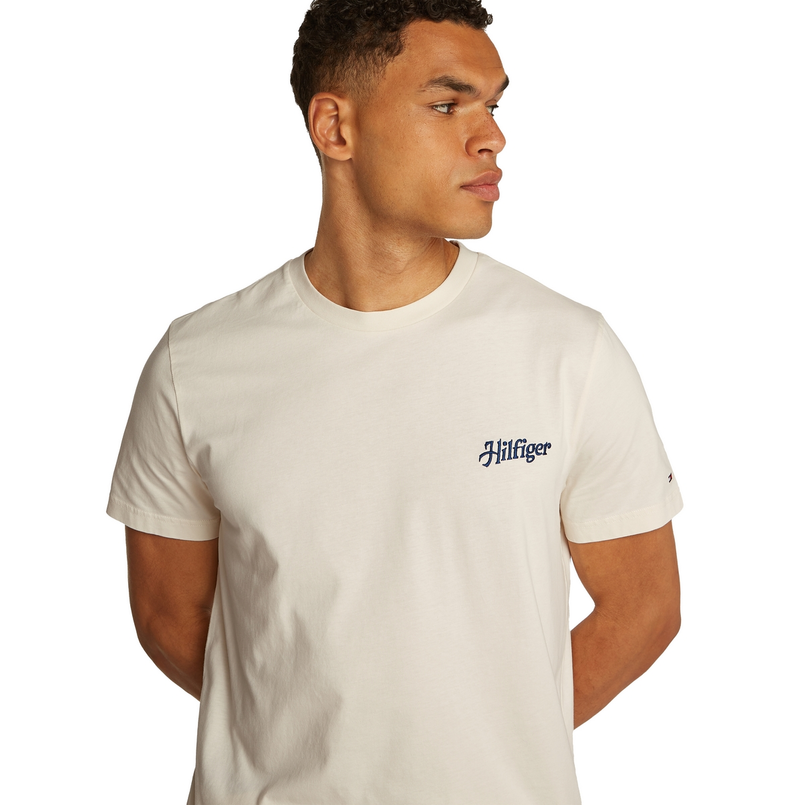 Tommy Hilfiger Heren T-shirt Mw0mw38643z00 OFF-WHITE