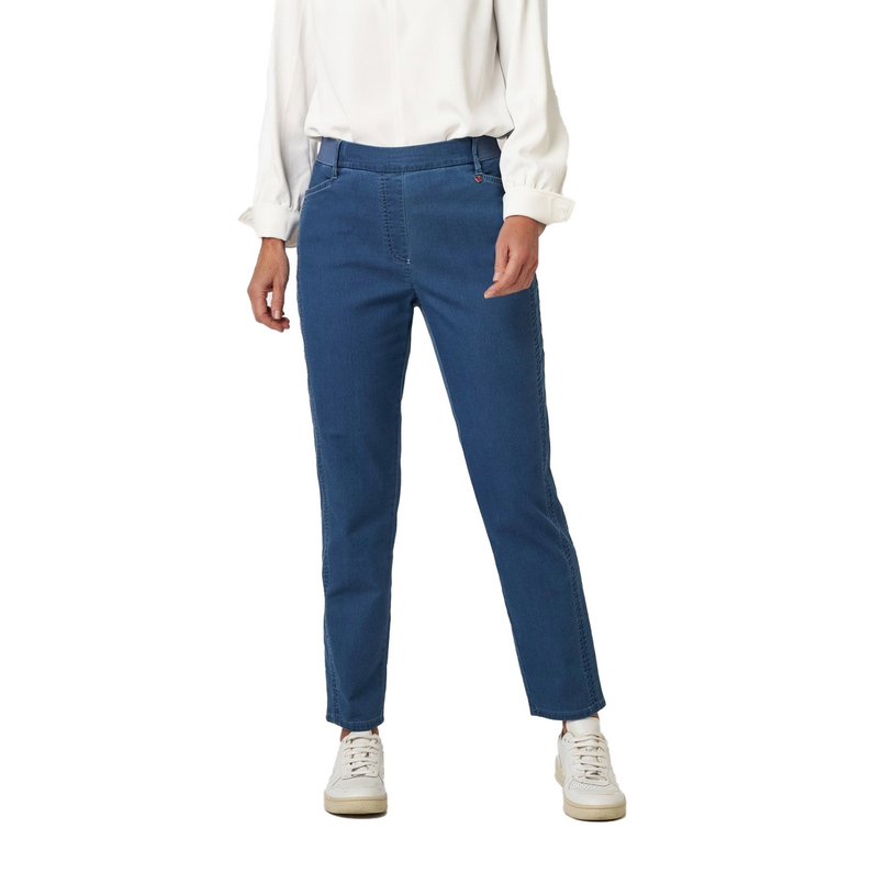 Toni Dress Dames Broek 20-07/2855-14 Bleached blue denim