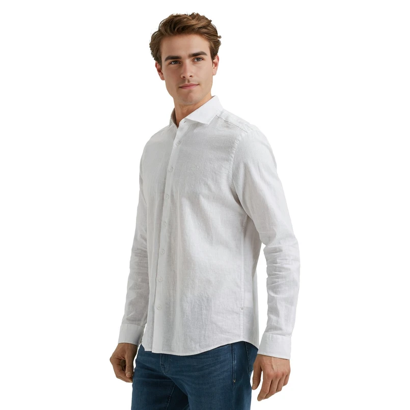 Vanguard Heren Overhemd Vsi2504250 WIT DESSIN