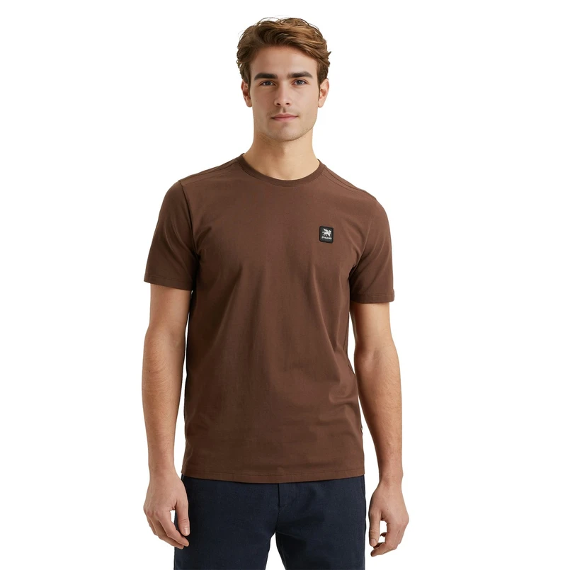Vanguard Heren T-shirt Vtss2505550 Midden bruin